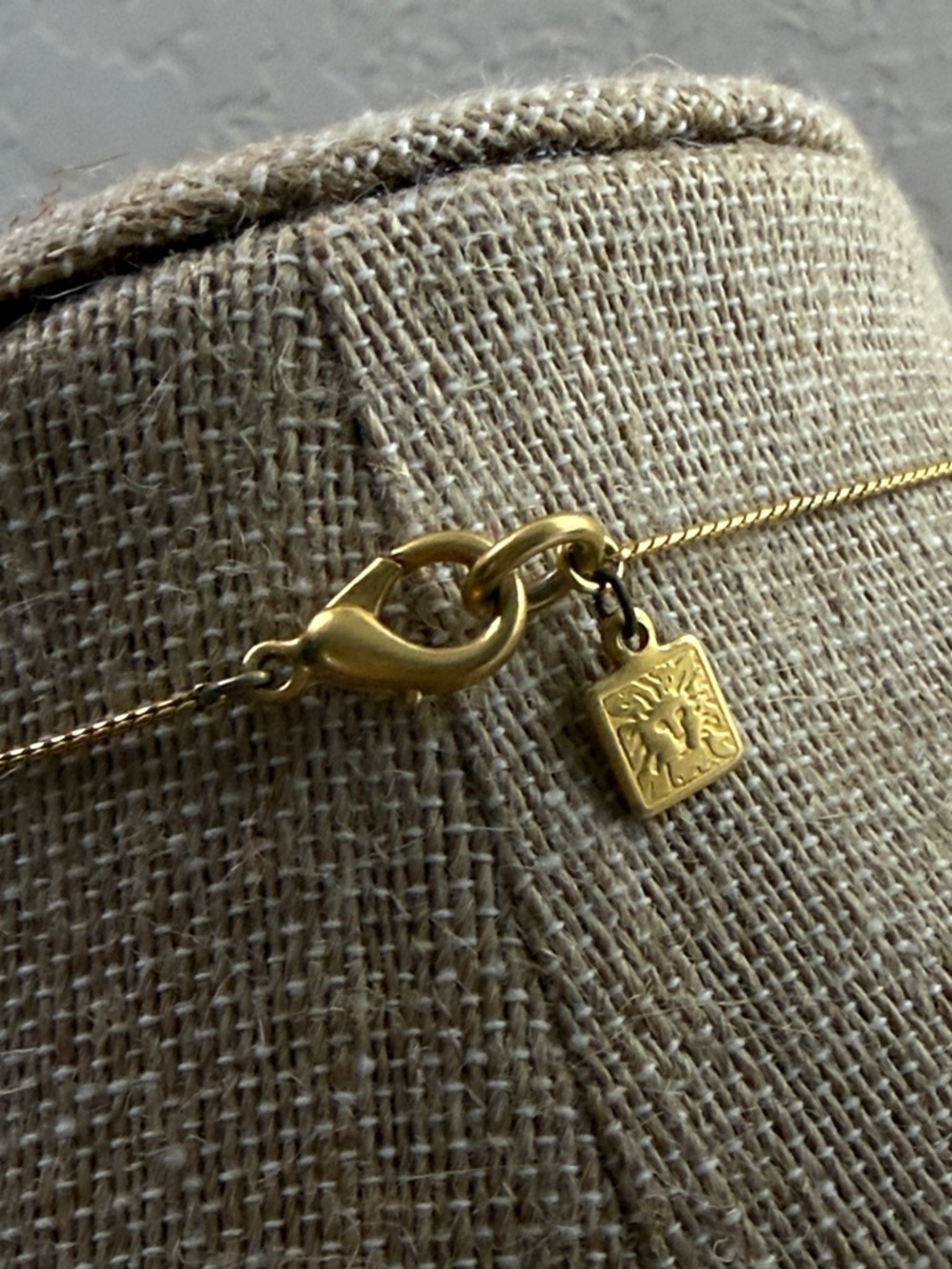 Anne Klein Gold Chain Necklace with White Pearl Stations - Picture 6 of 6